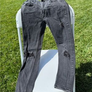 Distressed Black Jeans